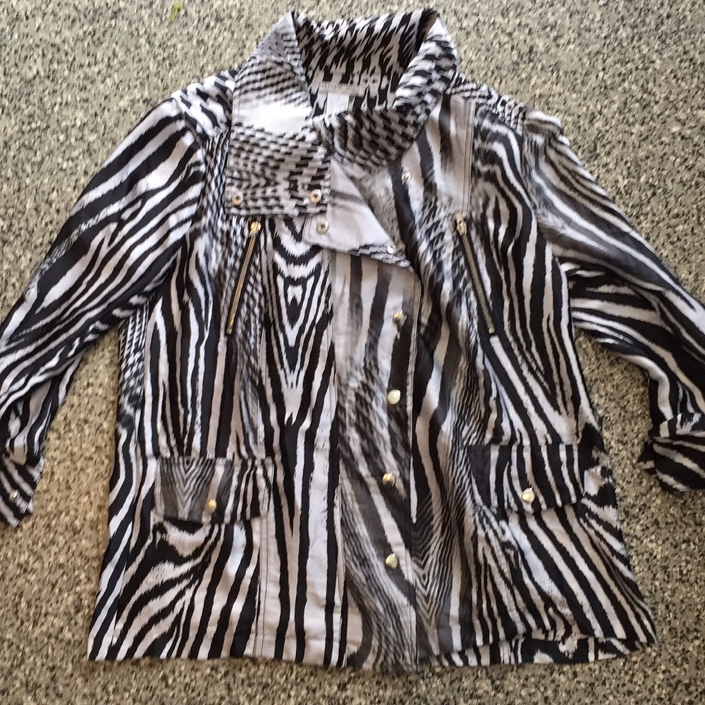 Alberto Makali mixed pattern moto jacket